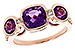 G300-96732: LDS RG 2.25 TW AMETHYST 2.50 TGW (7MM CUSHION)