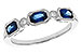 G301-84050: LDS WED RG .72 SAPPHIRE .77 TGW (4x3MM SAPP)
