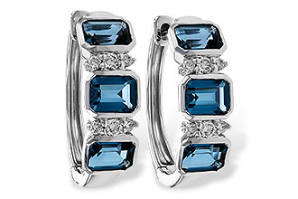 G301-84068: EARRINGS 1.37 TW LONDON BLUE TOPAZ 1.48 TGW