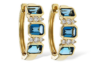 G301-84068: EARRINGS 1.37 TW LONDON BLUE TOPAZ 1.48 TGW