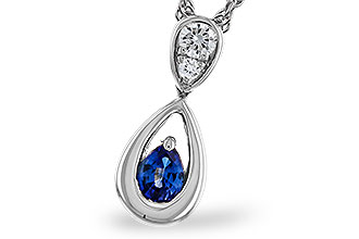 G301-84959: NECKLACE .21 SAPPHIRE .27 TGW (4x3 SAPP)