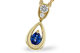 G301-84959: NECKLACE .21 SAPPHIRE .27 TGW (4x3 SAPP)