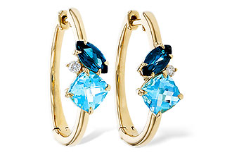 G301-85823: EARRINGS 1.82 TW BLUE TOPAZ 1.86 TGW