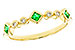 G301-86804: LDS WED RG .14 TW EMERALD .19 TGW