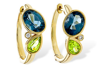 G301-90423: EARRINGS 2.97 SEMI-PREC (PER,LBT) 3.00 TGW