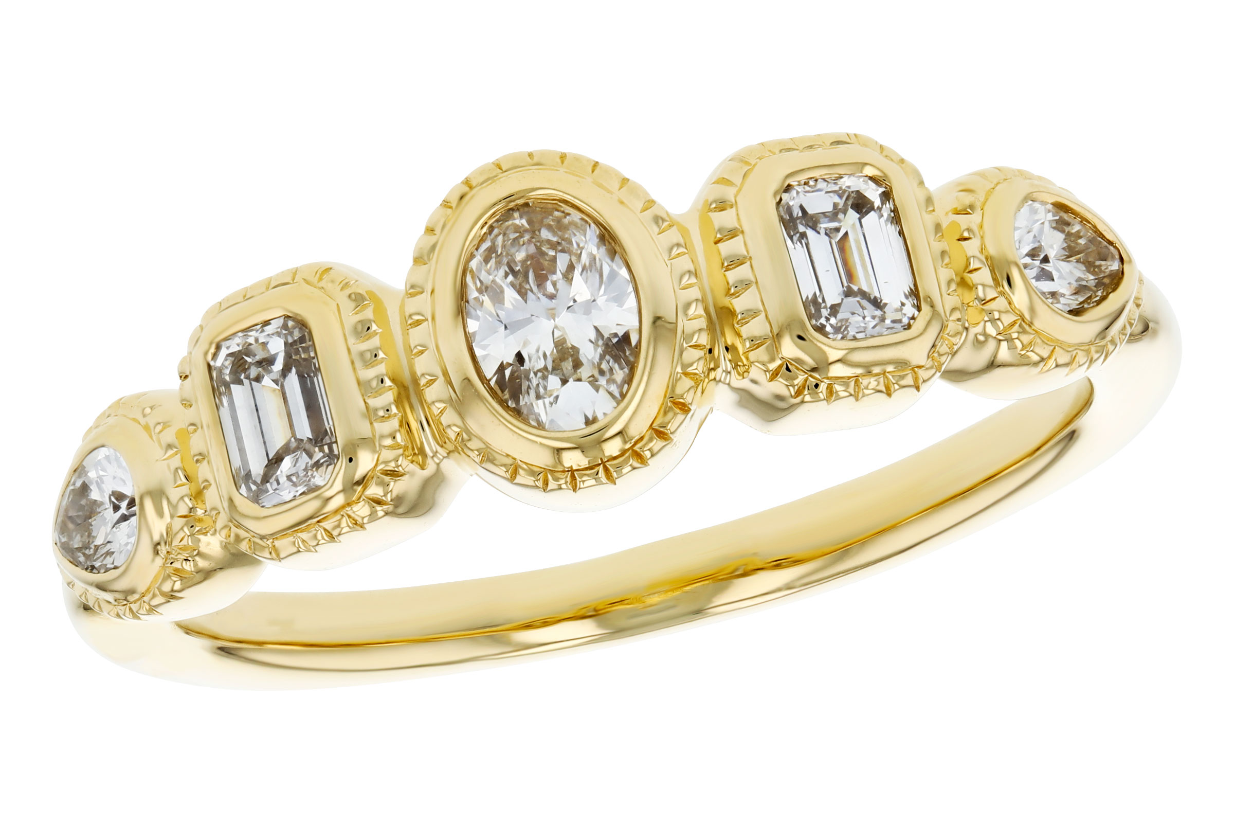 G302-74977: LDS DIA RG .50 TW FANCY CUT DIAMONDS