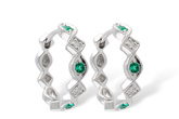 H213-64977: EARRINGS .13 EMERALD .18 TGW