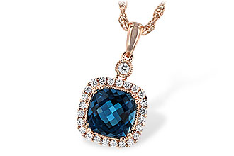 H216-37641: NECK 1.63 LONDON BLUE TOPAZ 1.80 TGW (7MM LBT)