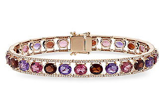 H216-38568: BRACELET 14.94 SEMI PREC (AMY,GT,PT) 15.95 TGW