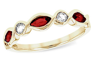 H301-83132: LDS RG .52 TW GARNET .64 TGW