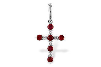 H301-84059: PENDANT .34 TW RUBY .42 TGW