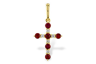 H301-84059: PENDANT .34 TW RUBY .42 TGW