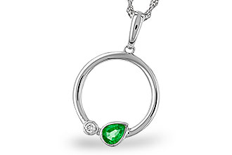 H301-84068: NECKLACE .20 EMERALD .22 TGW