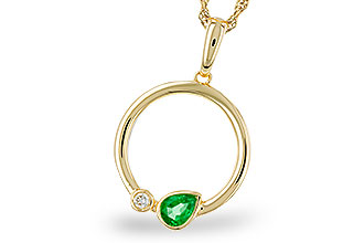 H301-84068: NECKLACE .20 EMERALD .22 TGW