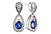 H301-84950: EARRINGS .42 SAPPHIRE .54 TGW (4x3 SAPP)