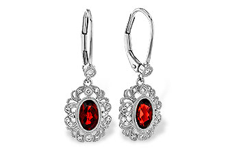H301-85832: EARRINGS .98 TW GARNET 1.15 TGW (7x5MM GARNET)