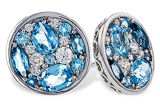 H301-85850: EARRINGS 1.02 TW BLUE TOPAZ 1.18 TGW