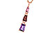 H301-85859: NECKLACE 2.32 SEMI-PREC (PT,GT,AMY) 2.37 TGW