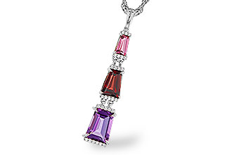 H301-85859: NECKLACE 2.32 SEMI-PREC (PT,GT,AMY) 2.37 TGW
