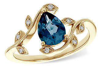 H301-85877: LDS RG 1.20 LONDON BLUE TOPAZ 1.26 TGW (8x6MM LBT)