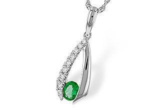 H301-87641: NECKLACE .28 EMERALD .45 TGW (5x4 EMER)