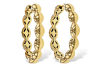 H301-89468: GOLD EARRINGS (21MM)