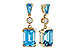 H301-89513: EARRINGS 2.37 TW BLUE TOPAZ 2.44 TGW