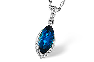 H301-89541: NECK 2.14 LONDON BLUE TOPAZ 2.20 TGW (12x6MM MQ)