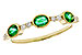 H301-90368: LDS WEDDING RG .46 TW EMERALD .58 TGW