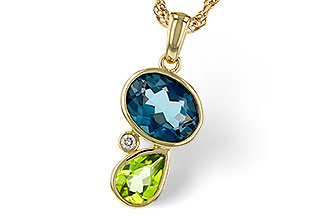 H301-90404: NECKLACE 2.43 SEMI-PREC (PER,LBT) 2.45 TGW