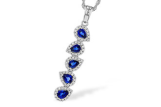 H301-90450: NECKLACE .95 TW SAPPHIRE 1.19 TGW