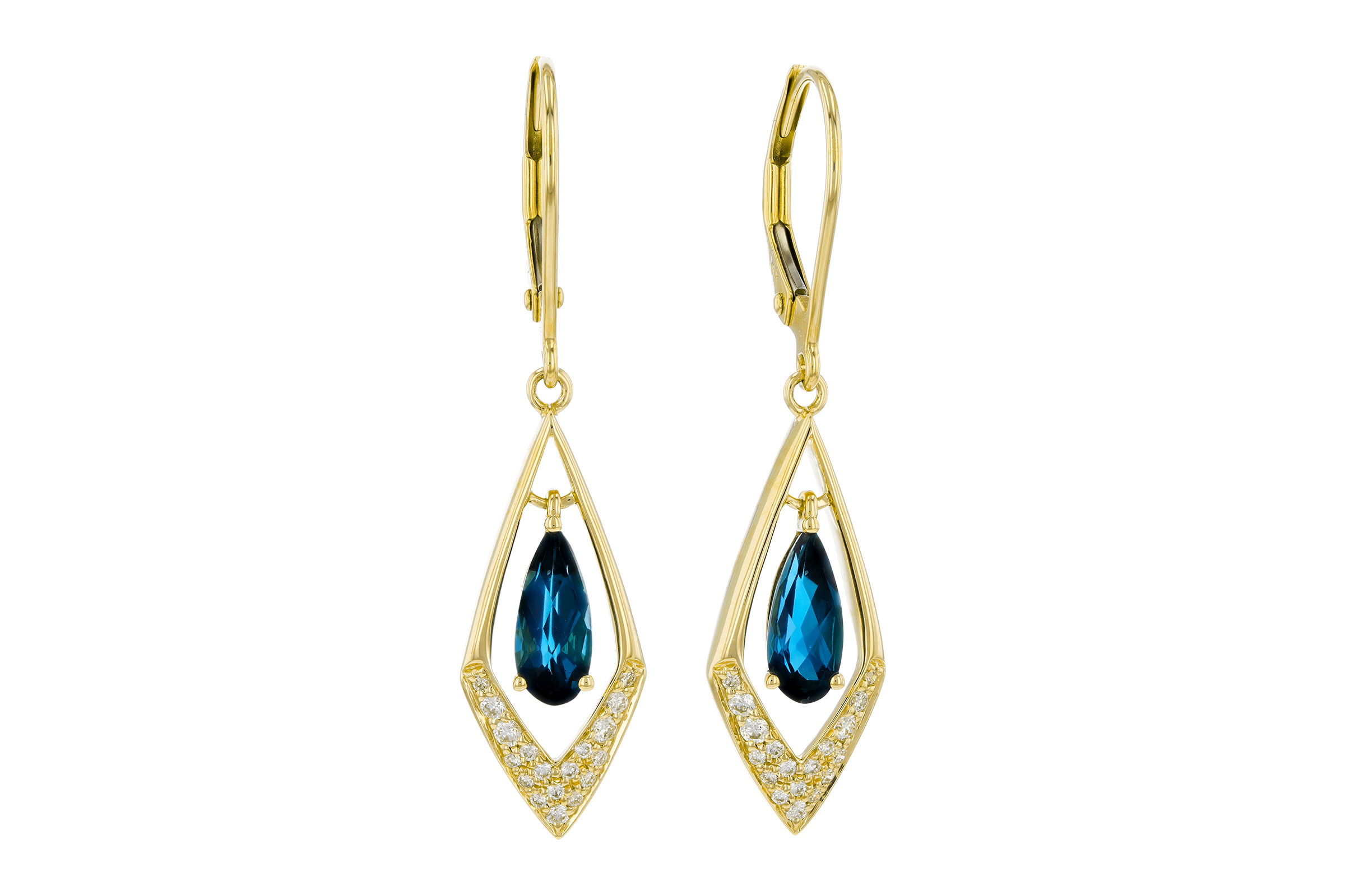 H302-74932: EARR 1.07 TW LONDON BLUE TOPAZ 1.22 TGW