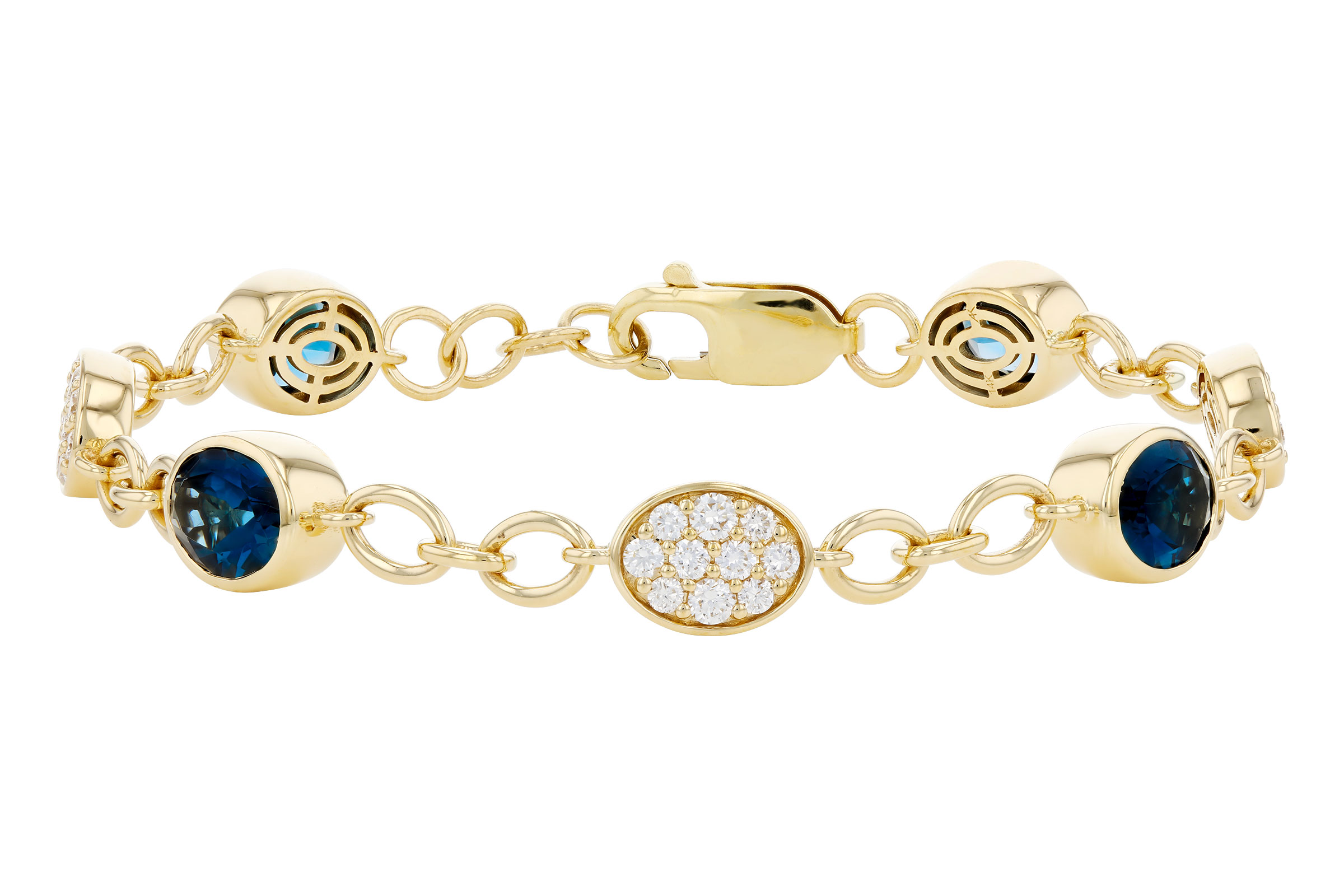 H302-75877: BRACELET 5.24 TW LONDON BLUE TOPAZ 6.00 TGW (7")