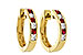 K028-21277: EARRINGS .29 RUBY .50 TGW