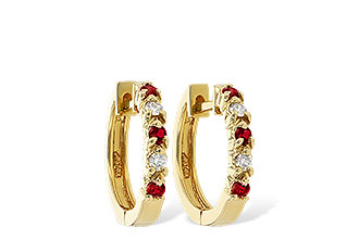 K028-21295: EARRINGS .17 RUBY .26 TGW