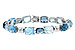 K216-39513: BRACELET 46.75 BLUE TOPAZ 46.80 TGW