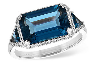 K217-29495: LDS RG 4.60 TW LONDON BLUE TOPAZ 4.82 TGW (12x8MM)