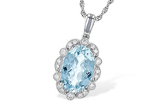 K217-33122: NECKLACE 2.40 AQUA 2.57 TGW (12x8MM AQ)