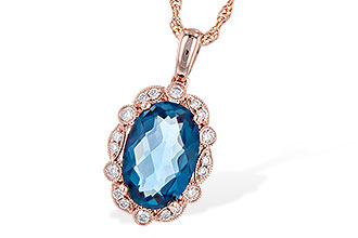 K300-08595: NECK 3.60 LONDON BLUE TOPAZ 3.77 TGW (12x8MM LBT)