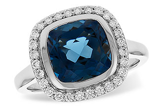 K300-97668: LDS RG 3.85 LONDON BLUE TOPAZ 4.15 TGW (9MM LBT)