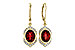 K301-82204: EARRING 3.06 GARNET 3.25 TGW
