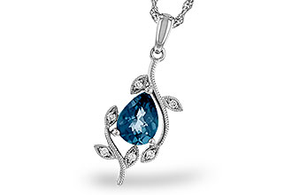 K301-85877: NECK 1.20 LONDON BLUE TOPAZ 1.25 TGW (8x6MM LBT)
