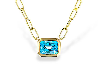 K301-87713: NECKLACE 1.20 SWISS BLUE TOPAZ (18")