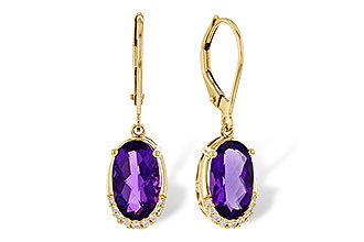 K301-89541: EARRINGS 2.70 TW AMETHYST 2.78 TGW (10x6MM OV)