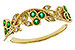 K301-90368: LDS WED RG .17 EMERALD TW .23 TGW