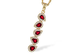 K301-90450: NECKLACE .90 TW RUBY 1.14 TGW
