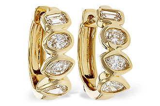 K302-73095: EARRINGS .68 TW FANCY CUT DIAS