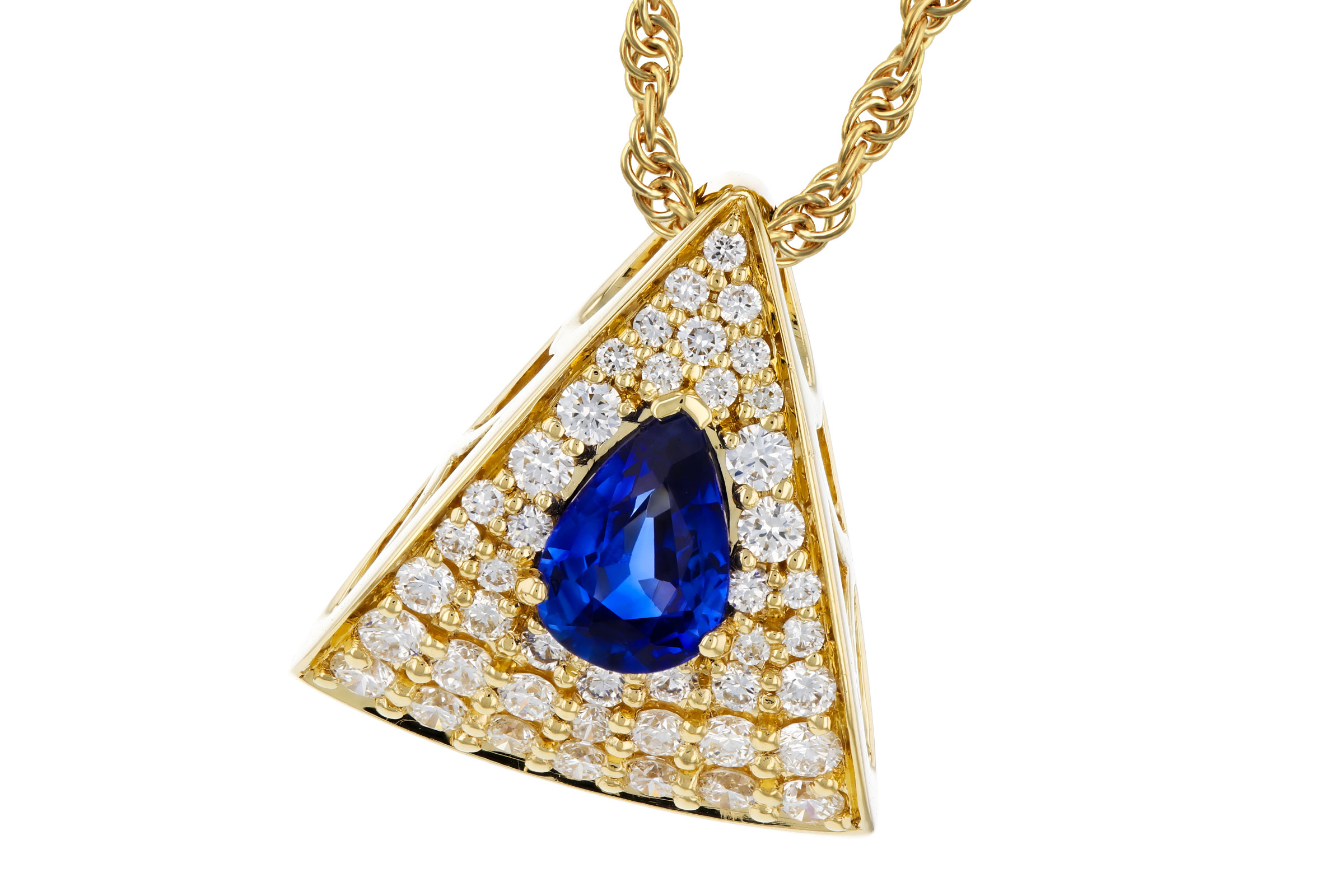 K302-74986: NECKLACE .51 SAPPHIRE .85 TGW (6x4MM SA)