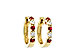 L028-21295: EARRINGS .33 RUBY .52 TGW