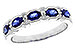 L300-96768: LDS WED RG .92 SAPPHIRE 1.04 TGW (4x3MM SAPP)